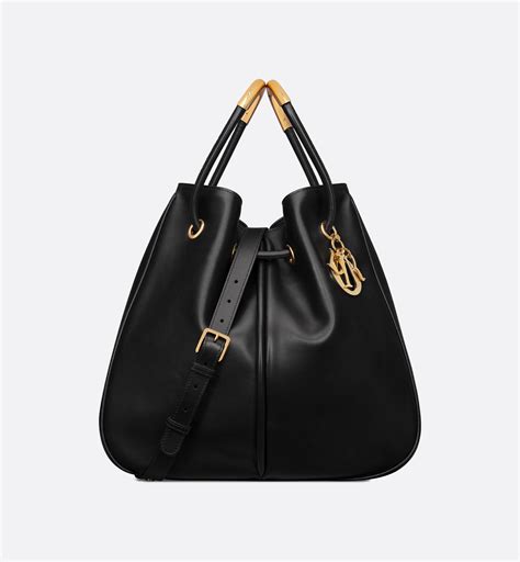 Large Dior Nolita Bag Black Calfskin 